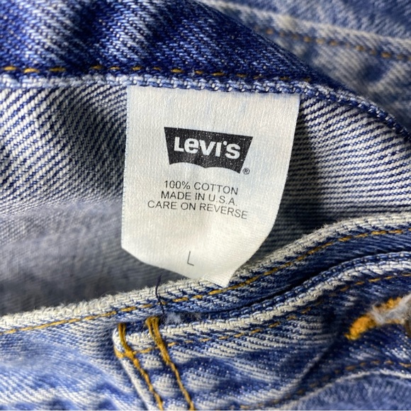 Vintage Levis 70507-0389 Denim Relaxed Trucker Jacket Jean Size L Made in USA - Picture 4 of 7